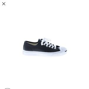 New Converse Black and White Leather Low-Top Sneakers